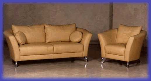 Contemporary Leather Sofa, Chair
